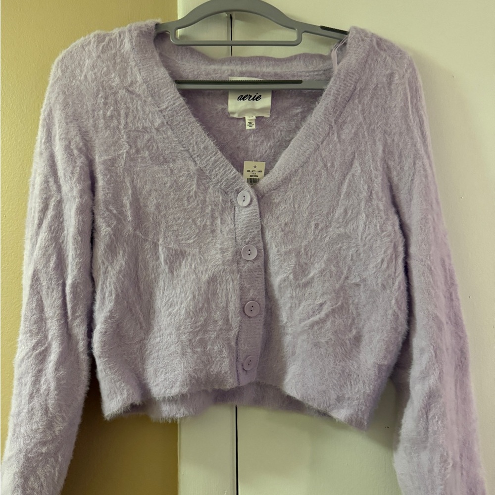 Aerie Women's Soft Lilac Cardigan